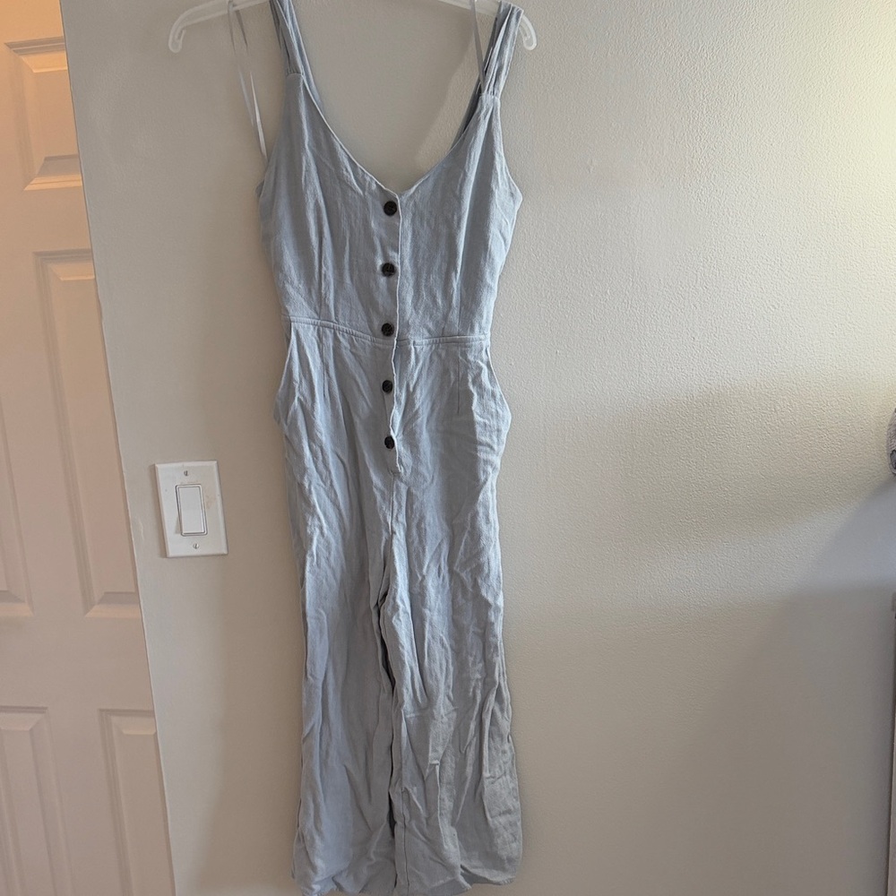 Stylish Gray Button-Down Women's jumpsuit